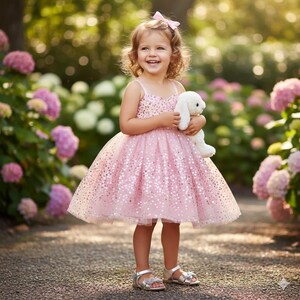 Daddy Daughter Dance, Little Girl Cakesmash Dress, Princess Dress, Flower Girl Dress, Toddler Milestone Dress, Glitter Dress, Sequin Dress
