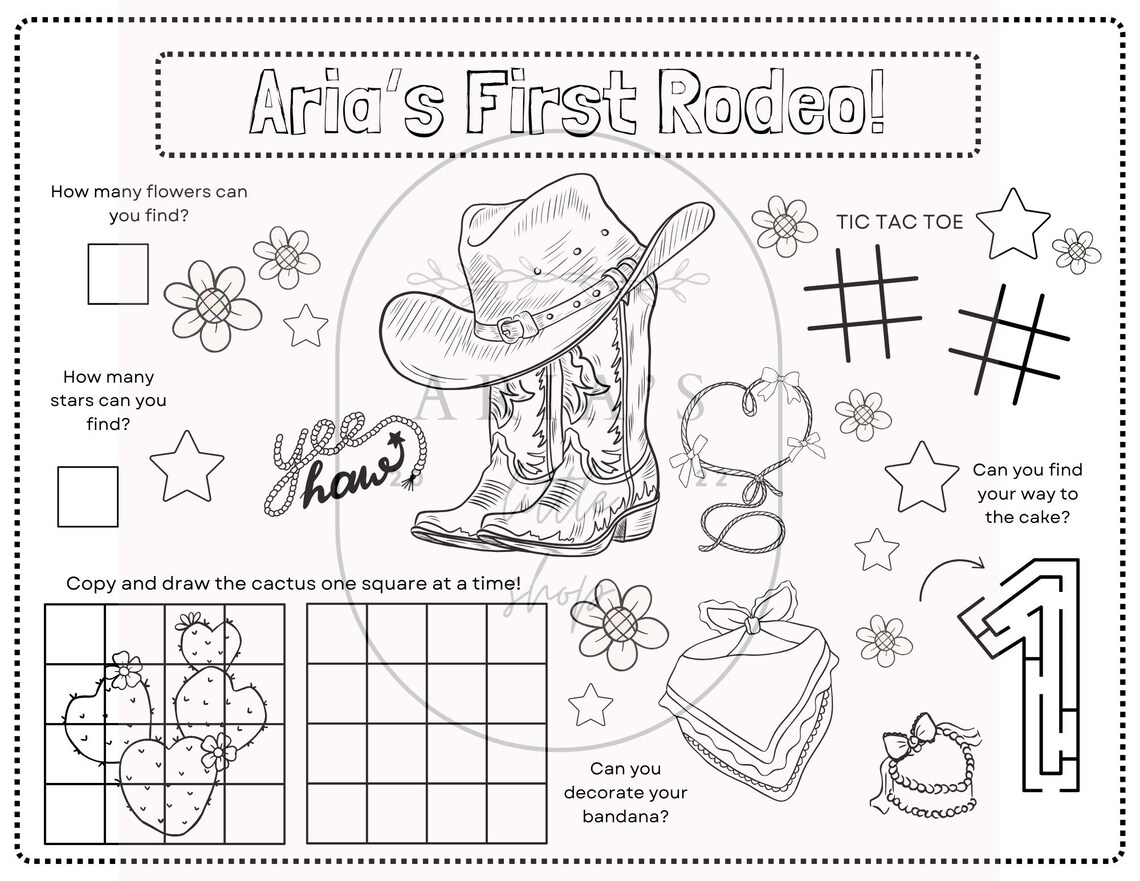 Printable Personalized My First Rodeo Birthday Party | Rodeo Theme ...