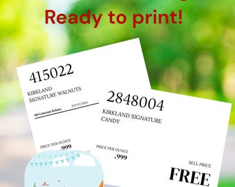 Costco Birthday Price Signs, Photo Booth Props (Digital Download)