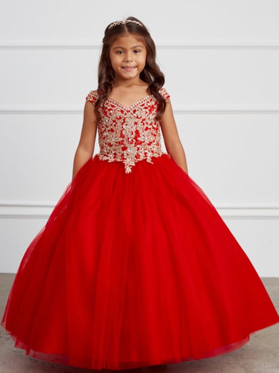 quince dress red and gold Mini Quince Dress Rojo con Oro main image 1