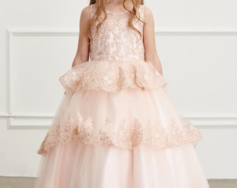 green emerald velvet dress Rose Gold Floral Quince Gown Sweet 16 Dress with Cape 67434B – Viniodress