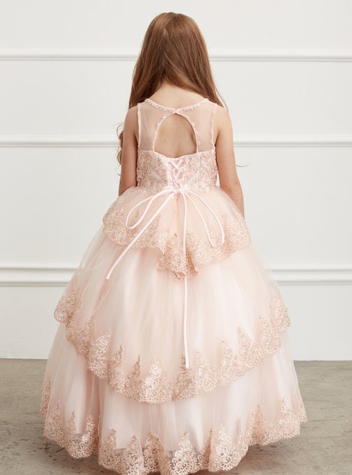 green emerald velvet dress Morilee 60181 Blush/Rose Gold Quinceañera Dress – PROM BAE main image 0