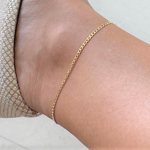 Gold Filled Cuban Curb Anklet: 2.8MM Minimalist Chain