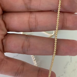 2MM Beaded Gold Filled Choker Necklace | Layering Ball Gold Chain | Satellite Ball Chain| Beaded Necklace Choker