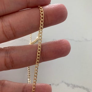 2.8MM Gold Filled Cuban Chain Necklace | 2.8 MM Layering Gold Filled Chain | Gold Filled Choker | Curb Link Necklace | Minimalist Chain