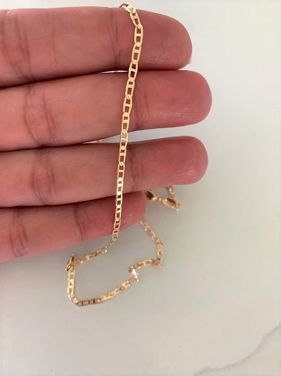 2MM Gold Filled Mariner Necklace 