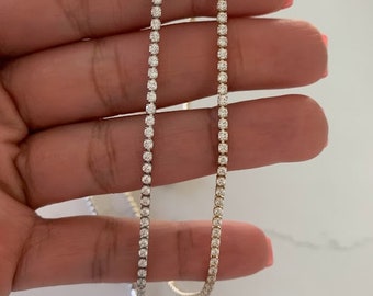 Cubic Zirconia Tennis Necklace | 14K Gold Filled | 2.2 MM Diamond Tennis Choker Necklace | Bridal Jewelry | Dainty Minimalist Necklace