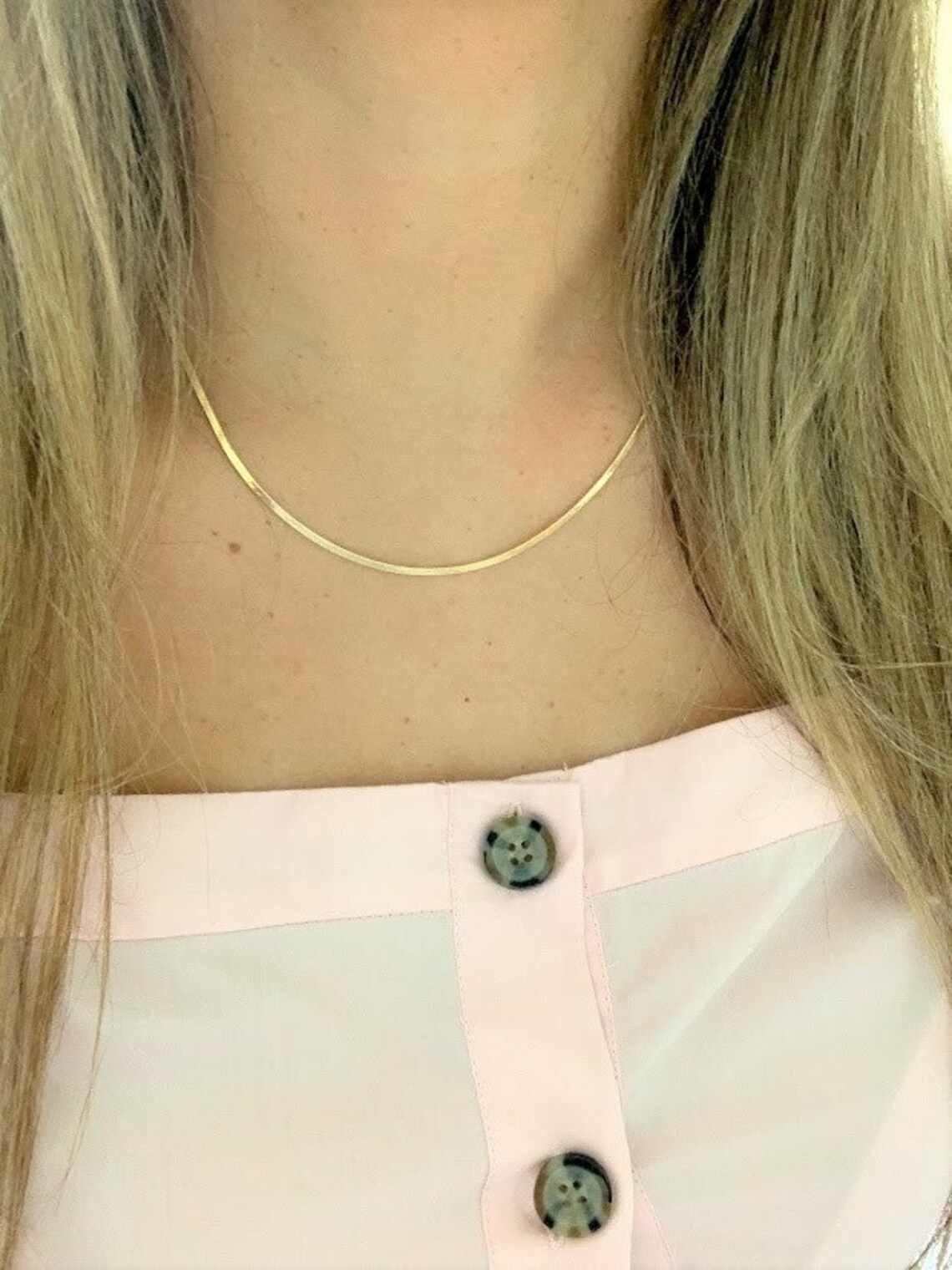 2MM Herringbone Necklace Herringbone Necklace Gold Filled Etsy