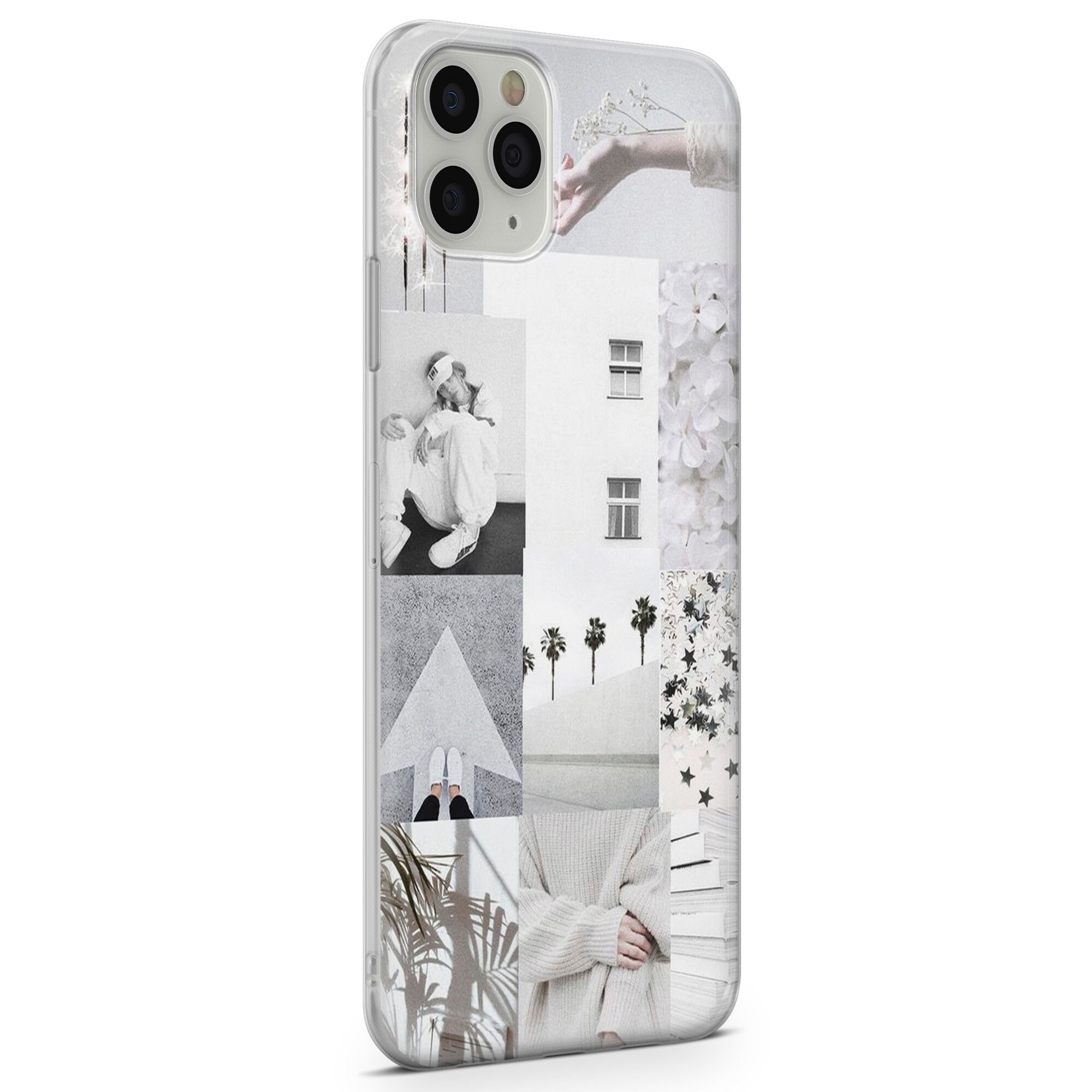 White Aesthetic Phone Case Collage Cover fit for iPhone 128 Etsy