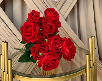 Real Touch Silk Red Rose: DIY Wedding & Home Decor, Flower Arrangement