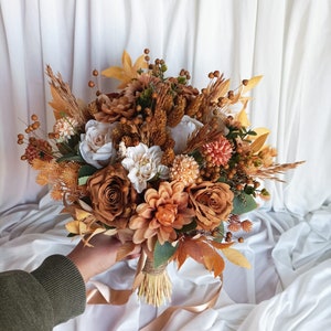 Terracotta wedding set/Soft Brown wedding arch flower/Terracotta arch flower and bridal bouquet/Brown wedding bouquet, boutonniere, corsage