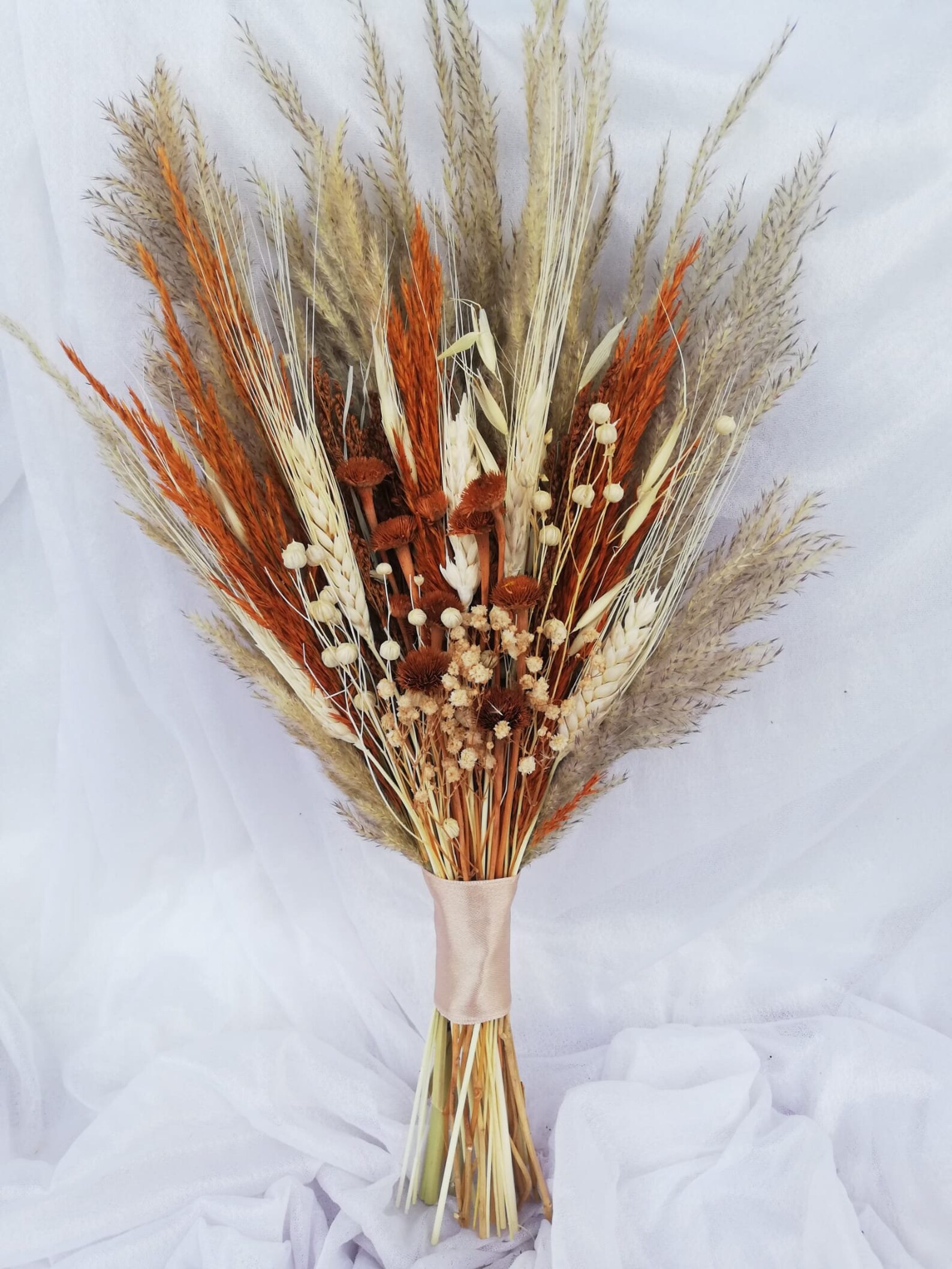 Rustic Boho Wedding Bouquet Brown Wedding Bouquet Burnt - Etsy