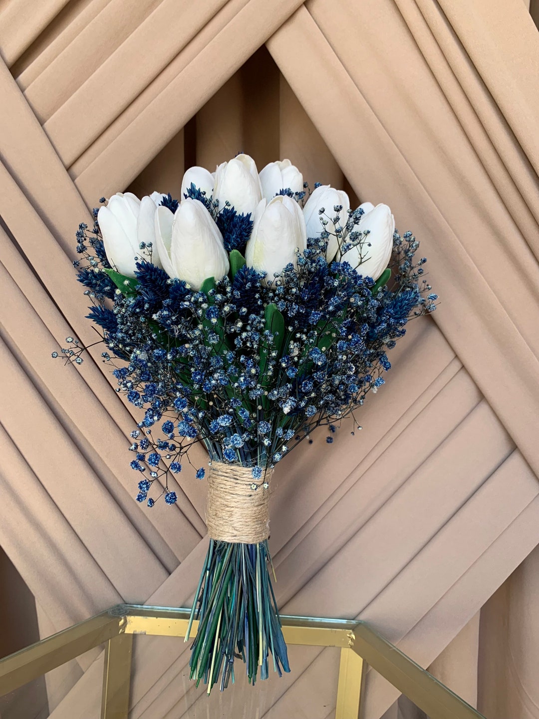 10 tulipani blu realistici: decorazioni floreali artificiali di lusso - Italia