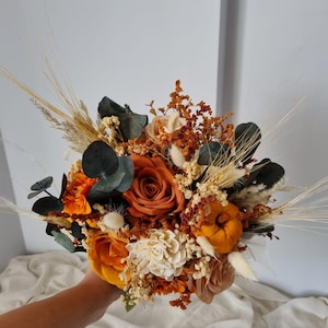 Fall wedding/terracotta wedding set/Orange arch flower Terracotta bridal bouquet/Rustic wedding/Orange Bridesmaids bouquet/Terracotta weddin