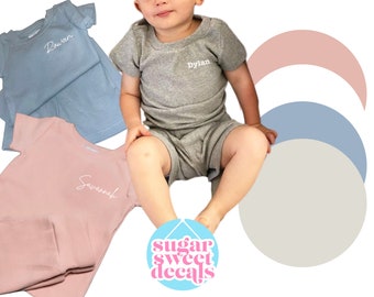 SALE! Children's Personalised Tshirt & Short Set | Kids Personalised Clothing | Kids Personalised Loungewear | Personalised Summer Outfit