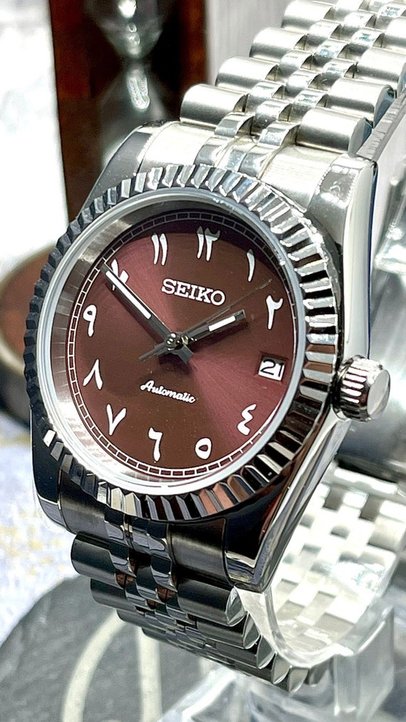 Seiko Arabic Numeral Date Just Mod Watch Design Your Own - Etsy Australia
