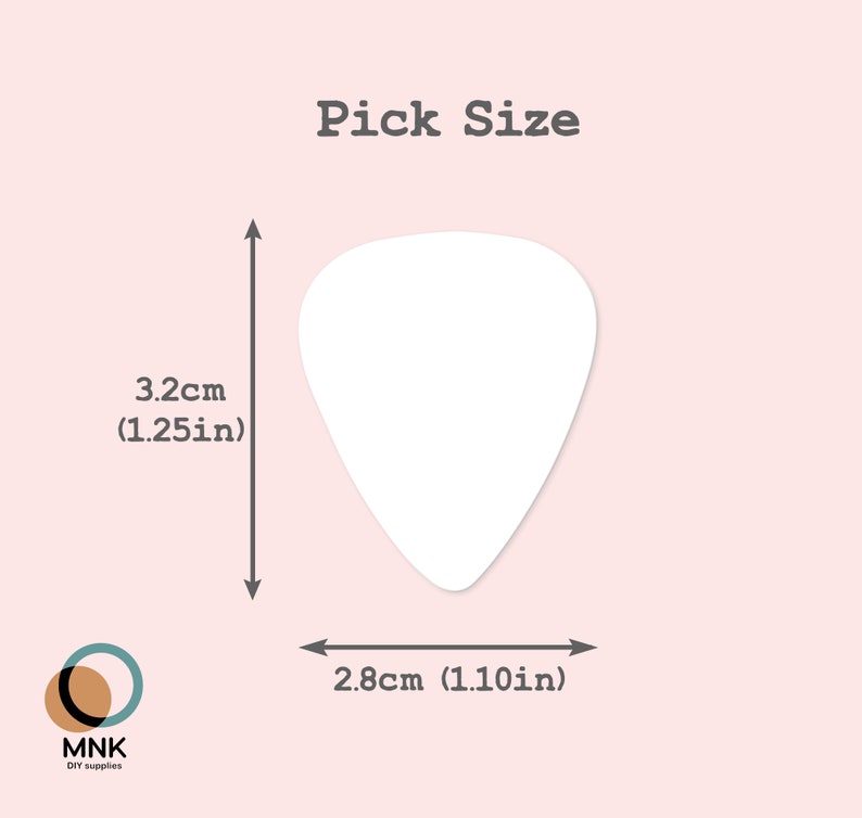 Sublimation Blank 10 Pcs Guitar Pick Guitar Plectrum Double Etsy