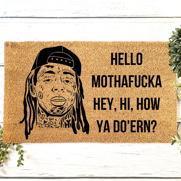 Rap Doormat Lyrics Etsy