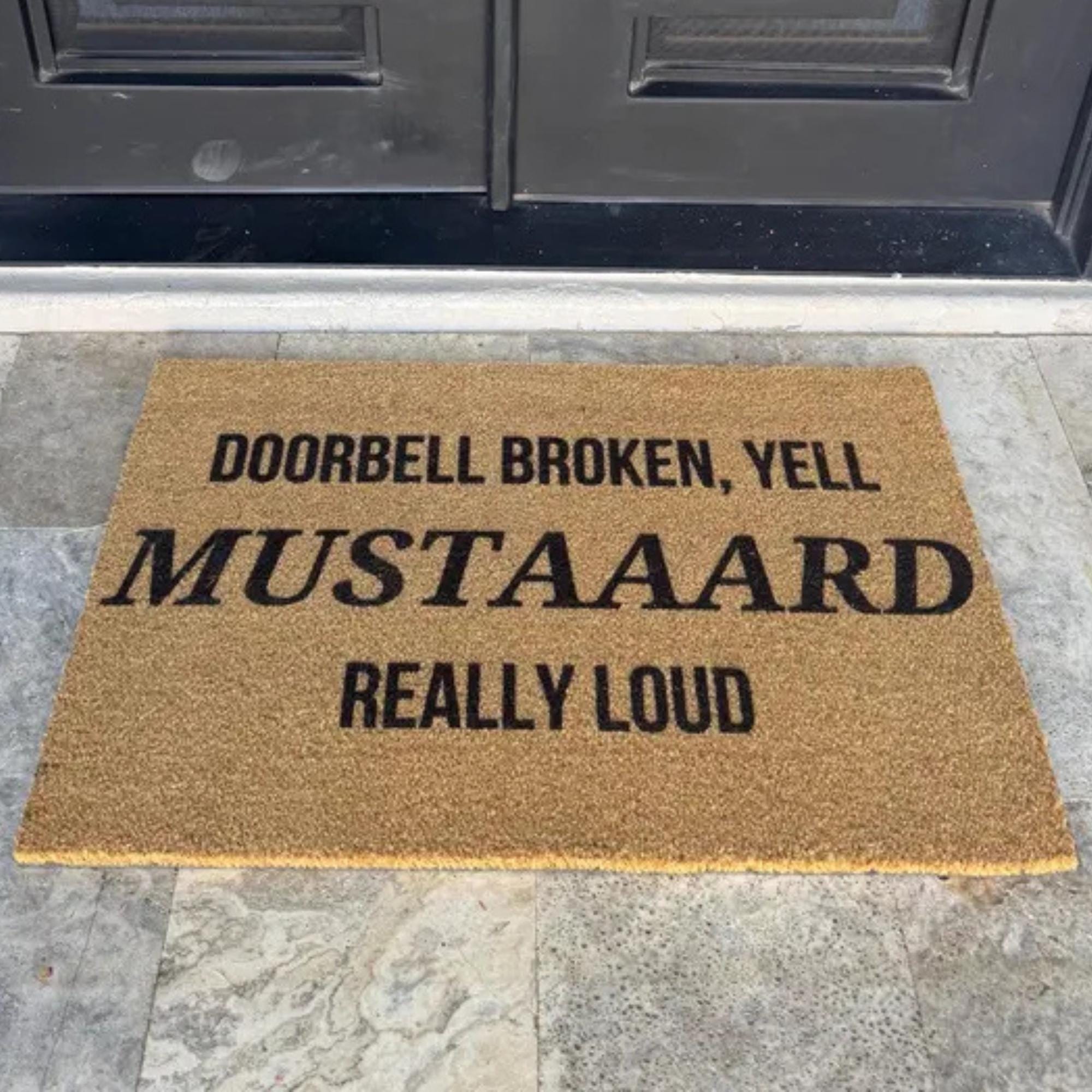 Kendrick Lamar Custom Welcome Entrance Funny Doormat Dj Mustard Design Doorbell Broken Sign House Gift New Home Entrance Superbowl Decor Rug