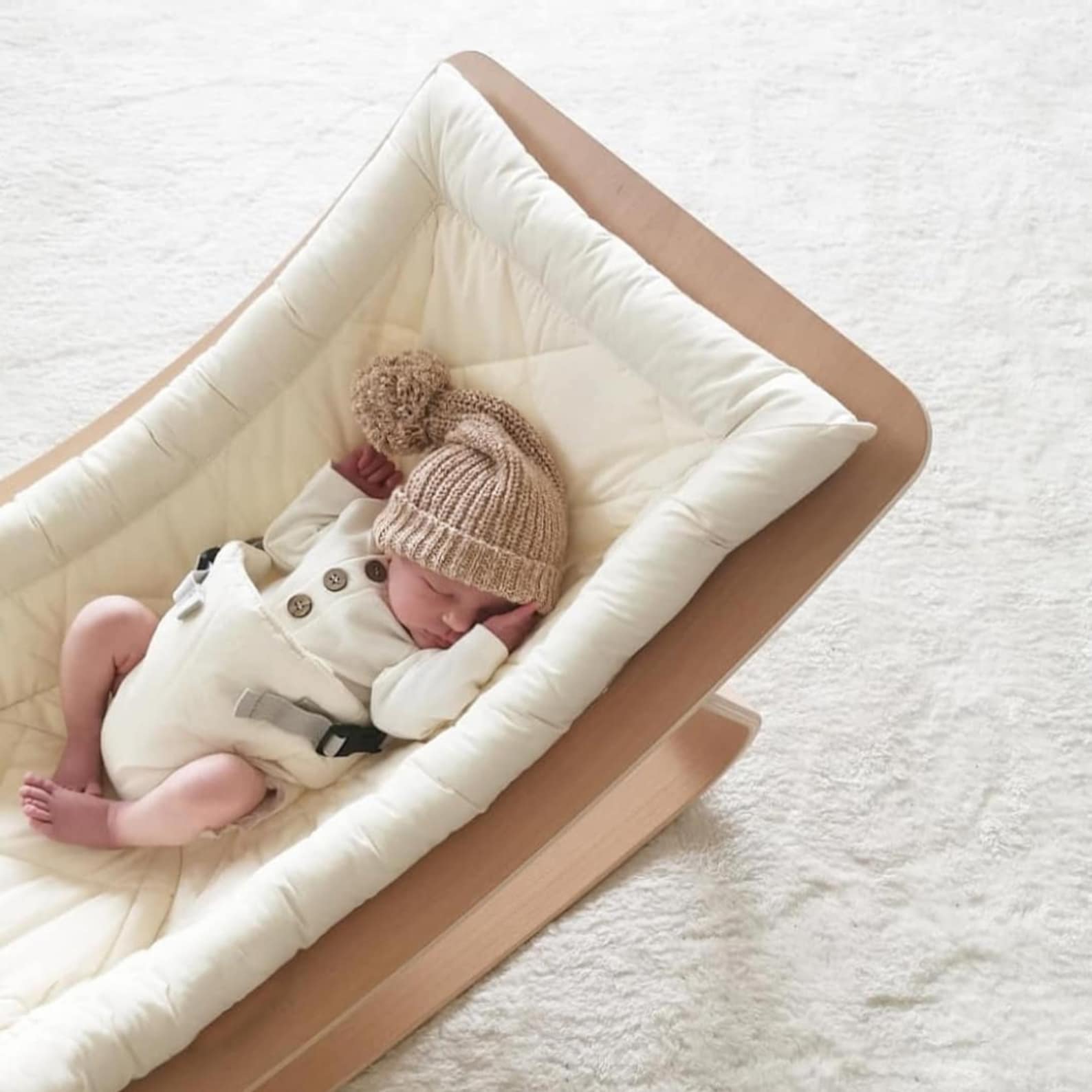 Scandinavian Organic Wooden Baby Bouncer / Baby Nest Etsy