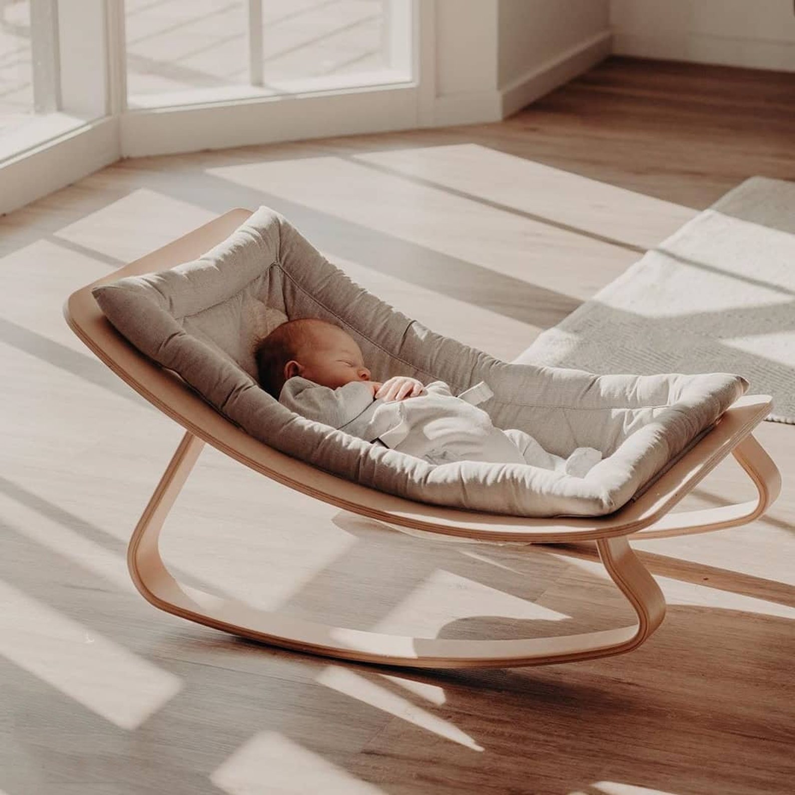 Scandinavian Organic Wooden Baby Bouncer / Baby Nest Etsy