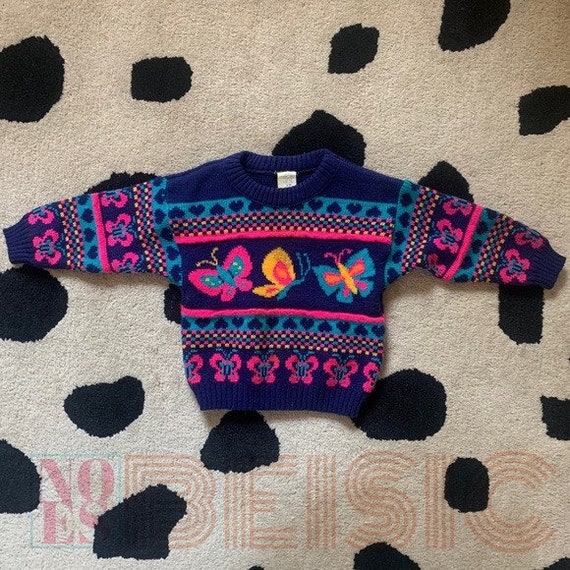 80s butterfly sweater - Gem