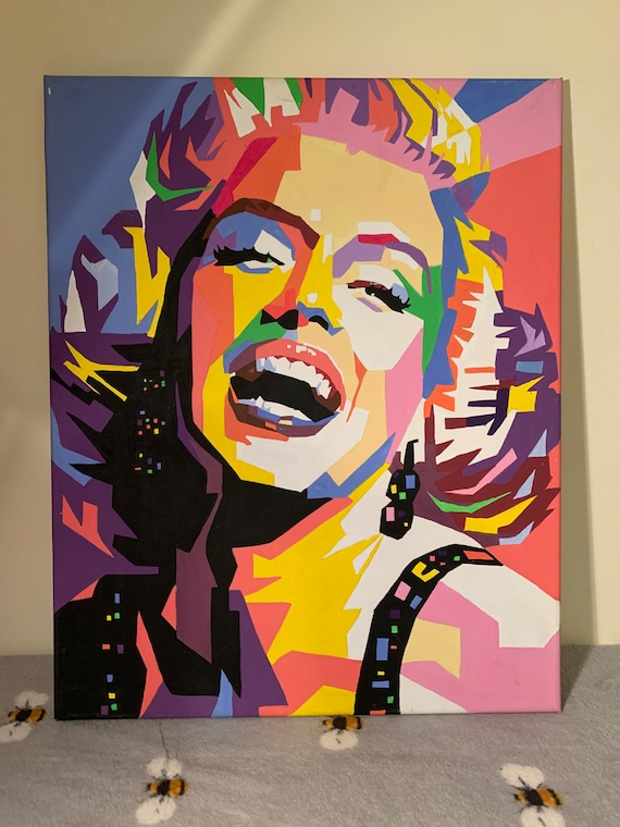 マリリン・モンロー ポップアート 絵画 アクリル マリリン・モンローのポップアートアクリル画 - Etsy 日本