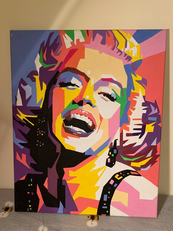 マリリン・モンロー ポップアート 絵画 アクリル マリリン・モンローのポップアートアクリル画 - Etsy 日本