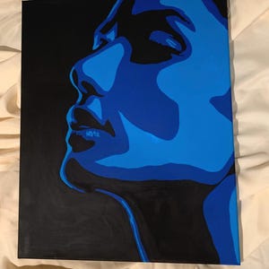 Blue Woman Statement painting