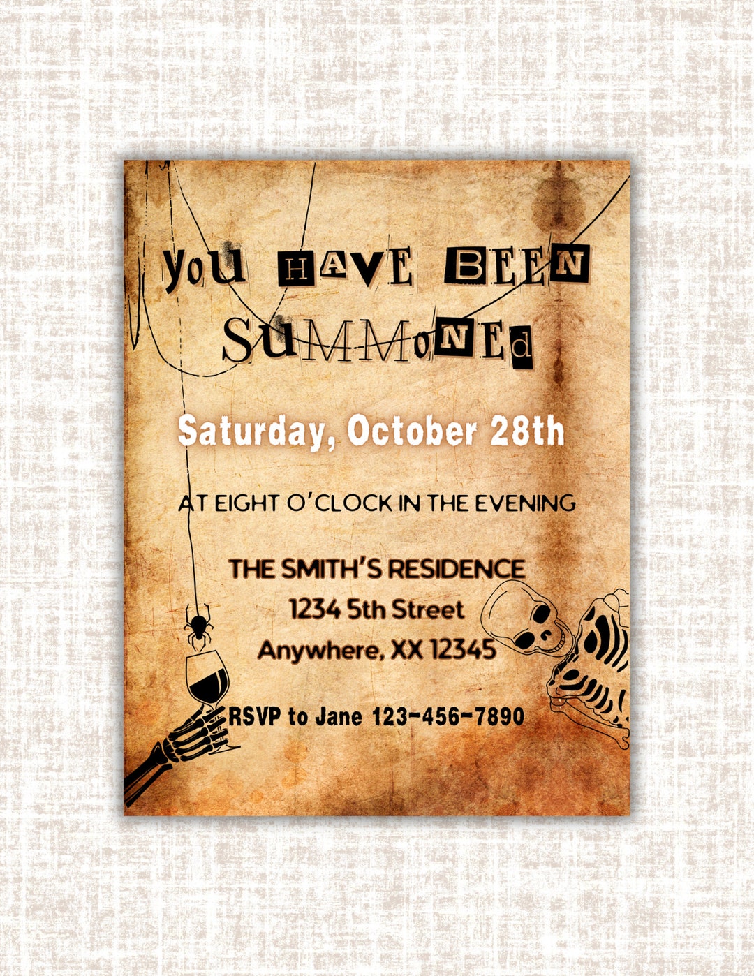 Halloween Ransom Letter Party Invitation - Etsy