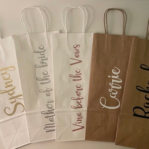 Wine Gift Bags, Personalized Bag, Weddings, Parties, Birthday, Anniversary, Shower, Bachelorette Bag, Gift Bag, Thank you Bag, Wine
