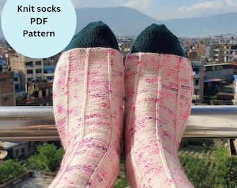 Knitted socks PATTERN ONLY The Journey Socks
