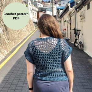 Crochet Mesh Top | beginner | size inclusive | PATTERN ONLY The Gastown t-shirt