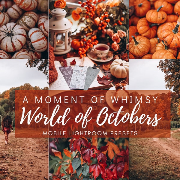 Autumn Lightroom Preset, Autumn Look, Fall Adobe Lightroom,  Moody, Pumpkin Preset