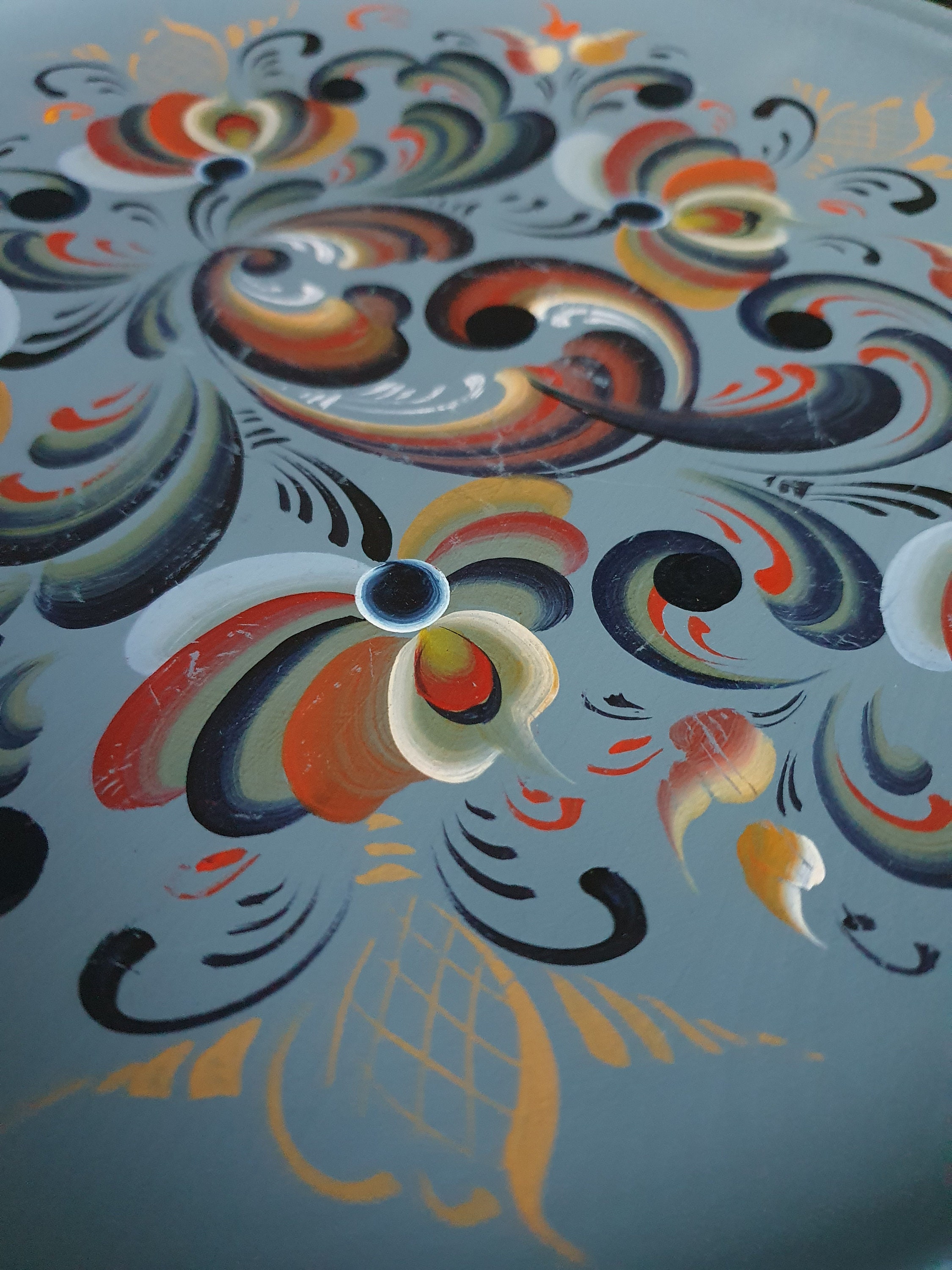 Norwegian Rosemaling Vintage Decorative Plate, 70s Folk Art From Norway ...