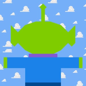 Little Green Men Paper Piecing