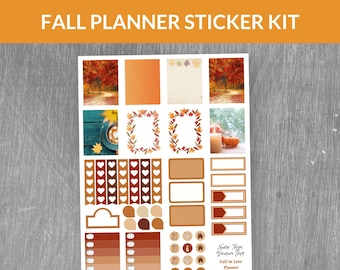 FALL Planner Sticker Kit | AUTUMN Sticker Kit | Digital Planner | Printable November Monthly Kit | Fall Planner Stickers | Give Thanks