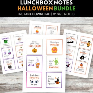 Appunti per il pranzo di Halloween per bambini, Appunti per il pranzo, Modelli per il pranzo, Bambini di Halloween, Appunti positivi, Appunti d'amore per Halloween nel pranzo