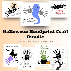 Halloween Handprint Preschool Kindergarten 1St Grade Craft | Fall Handprint Craft For Kids | Printable Craft | Preschool Printable Daycare