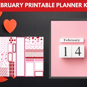 February Happy Planner | Printable Planner Sticker Kit - Etsy