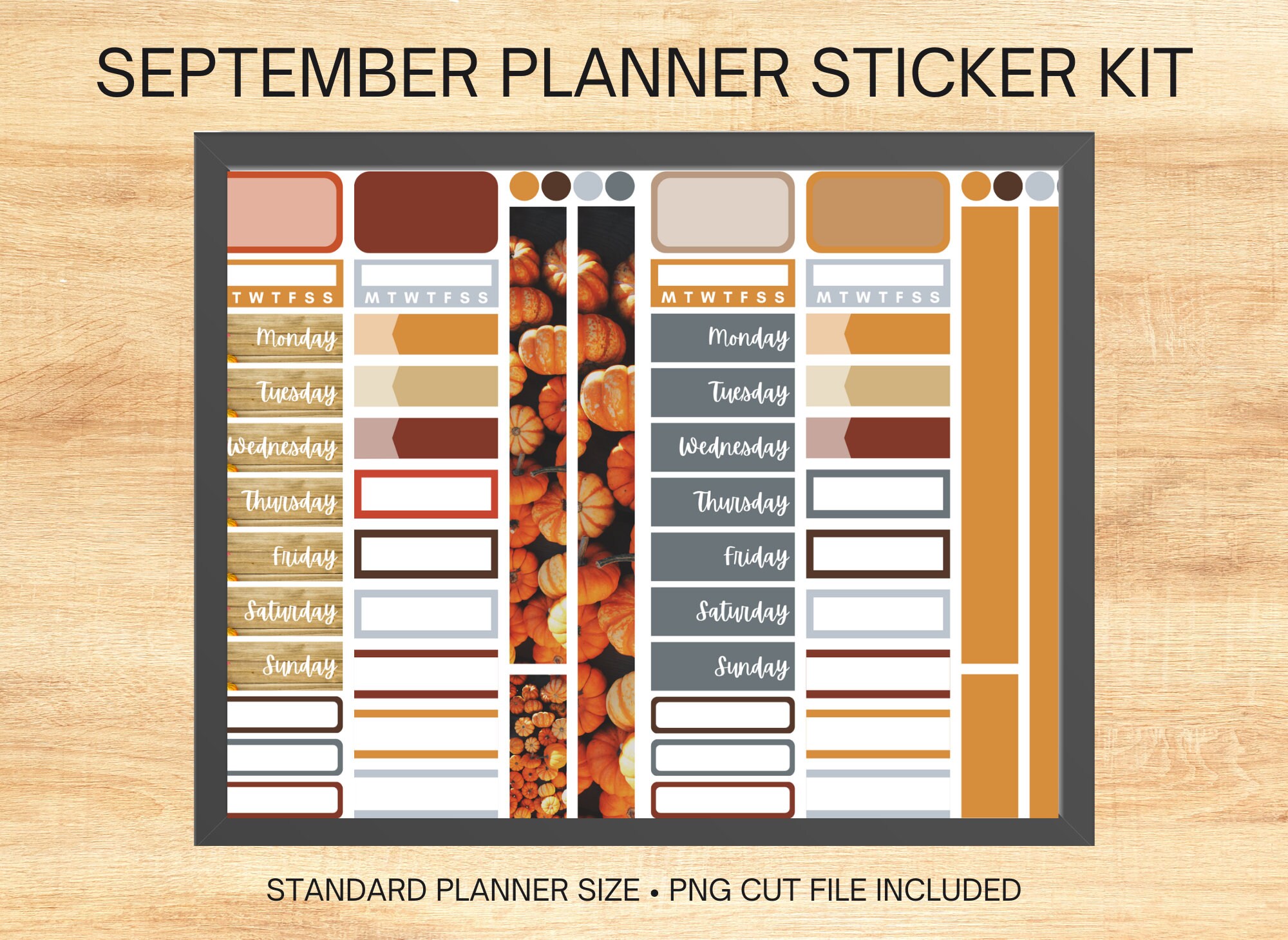 FALL Happy Planner/vertical Monthly Photo Kit Printable Planner ...
