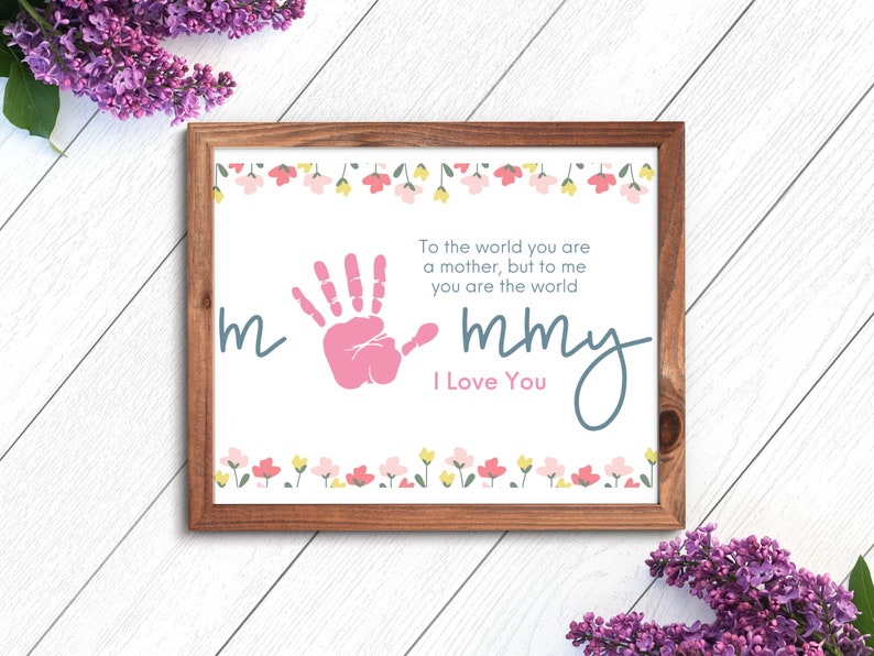 Muttertag Handabdruck CRAFT Set von 5 Drucke PERFEKTES Bündel Geschenk ...