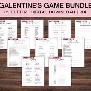 Galentine's Day Game Bundle | Mädelsabend | Druckbare Galentine's Day Spiele | Galentine's Day Party | Galentinstag-Spiele