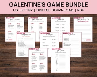 Galentine's Day Game Bundle | Girls Night | Printable Galentine'S Day Games | Galentine's Day Party | Galentine's Day Games