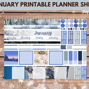 January Happy Planner|Printable Planner Stickers