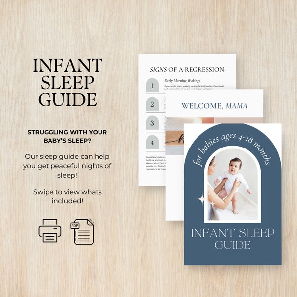 Baby 4 months to 18 Month Guide | Instant Download | Baby Sleep Schedule | Infant Feed and Sleep Guide| Sleep Shaping and Training | Simple