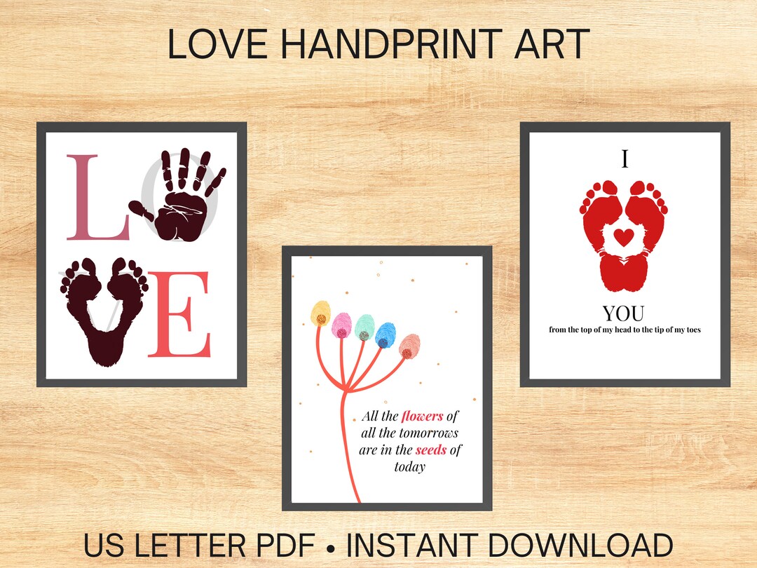 Valentine's Day Footprint Craft |handprint Art | Handprint Keepsake ...