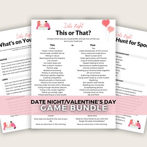 Date Night Druckbares Spiel | Valentinstag |  Gesellschaftsspiel | Paare Quiz | Date Night Karten zum Ausdrucken | Lernen Sie Ihr Ehepartner-Spiel kennen