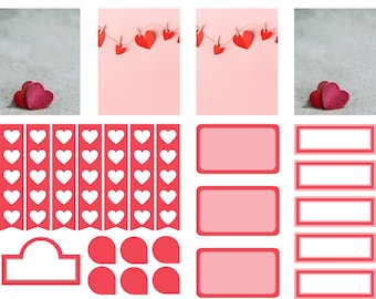 Valentine's Day Planner Stickers Perfect for your CRICUT MACHINE Happy Planner