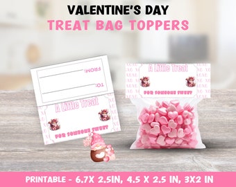 Alla hjärtans dag-chipspåsar | Alla hjärtans dag-presentpåse för barn | Utskrivbar alla hjärtans dag-goodiebag-topper | Alla hjärtans dag-chipsgodispåse